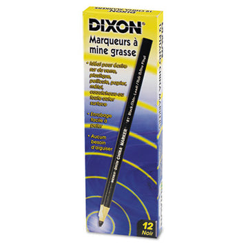 Dixon® China Marker, Black, Thin Lead, Dozen freeshipping - TVN Wholesale